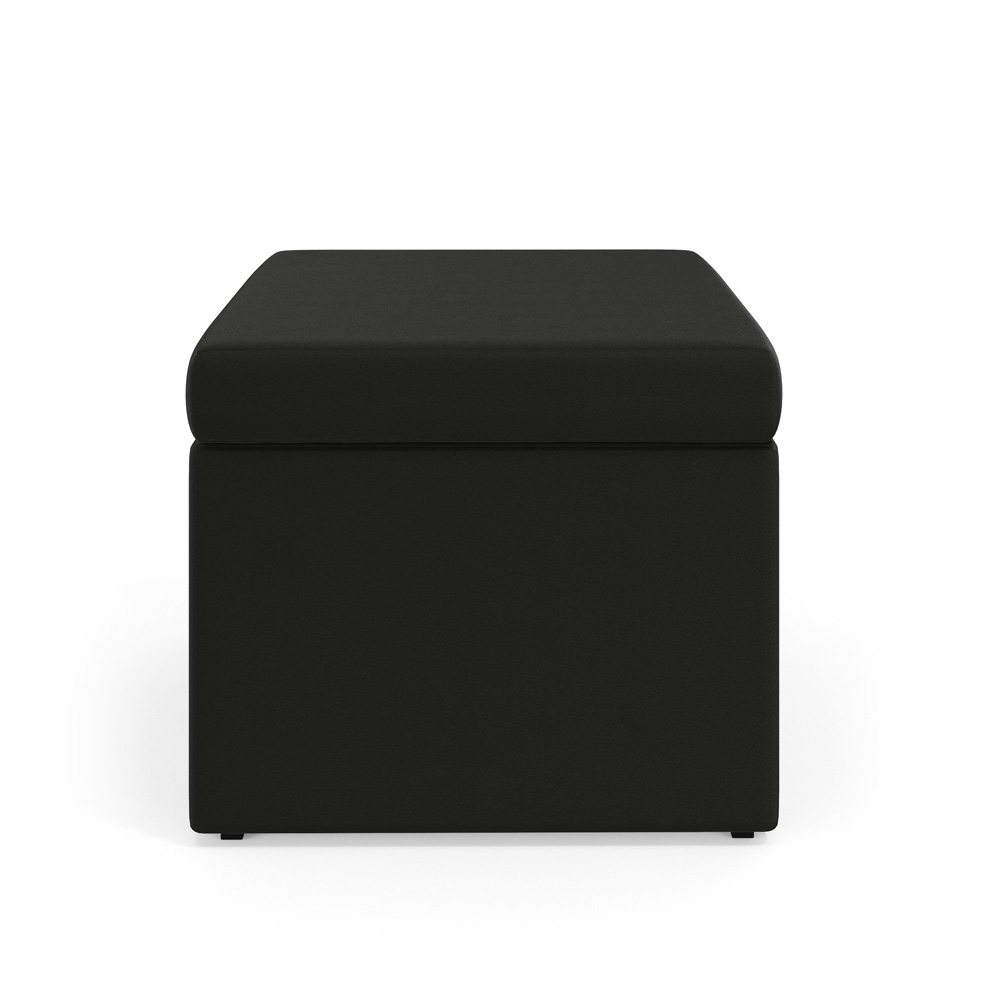 Puff Quasar / Couro Preto 