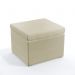 Puff Quasar Para Sala de Estar Sued Bege Aradecor