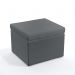 Puff Quasar Para Sala de Estar Sued Cinza Aradecor