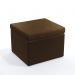 Puff Quasar Para Sala de Estar Sued Marrom Aradecor