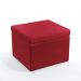Puff Quasar Para Sala de Estar Sued Vermelho Aradecor