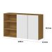 Armário Aéreo 100% MDF 2 Portas com Nicho 120cm Luna Atacama/Branco
