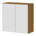 Armário Aéreo 70cm 2 Portas 100% MDF Luna Atacama/Branco