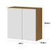Armário Aéreo 70cm 2 Portas 100% MDF Luna Atacama/Branco