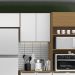 Armário Aéreo 70cm 2 Portas 100% MDF Luna Atacama/Branco