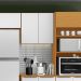 Armário Aéreo 70cm 2 Portas 100% MDF Luna Cinamomo/Branco