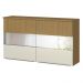 Armario Aereo 02 Portas Com Vidro 120cm 2005808 Atacama Branco ARMoveis