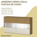 Armario Aereo 02 Portas Com Vidro 120cm 2005808 Atacama Branco ARMoveis
