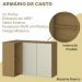 Armario Aereo Canto Reto 02 Portas 2005802 Atacama Branco ARMoveis