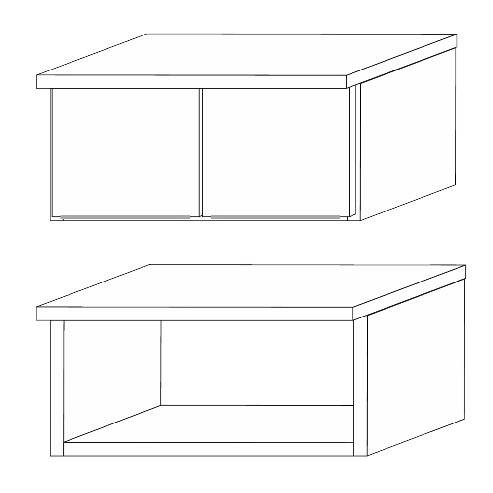 Armario Aereo Refrigerador 80cm 2Pt 2005806 Atacama Branco ARMoveis
