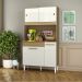 Armario Kit Cozinha 04 Portas 01 Gaveta Atacama Off White ARMoveis