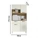 Armario Kit Cozinha 4 Portas 1 Gaveta Atacama OFF White ARMoveis