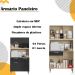 Armario Kit Cozinha 4 Portas 1 Gaveta Avena Grafite ARMoveis