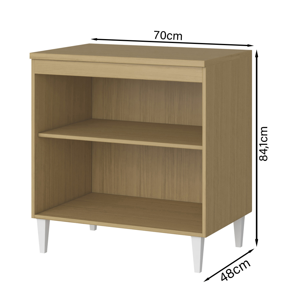 Balcão 02 Portas 70cm 2002103 Atacama Branco ARMoveis