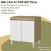 Balcão 02 Portas 70cm 2002103 Atacama Branco ARMoveis
