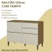 Balcão 120cm 03 Pts 02 Gav Com Tampo 2005810 Atacama Branco ARMoveis