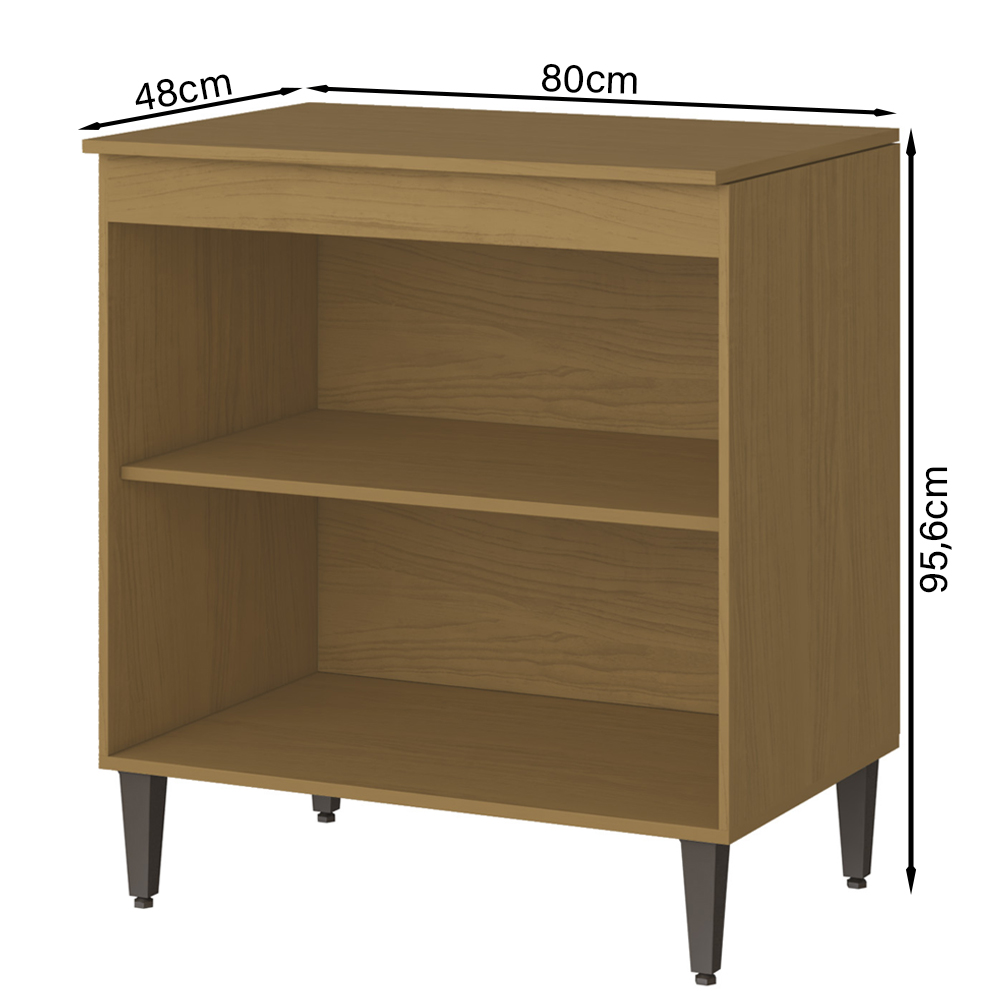 Balcão Com Tampo 80cm 02 Portas 2005804 Atacama Branco ARMoveis