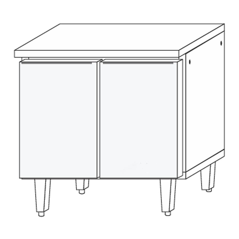Balcão Com Tampo 80cm 02 Portas 2005804 Atacama Branco ARMoveis