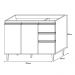 Balcão de Cozinha Sophia Clara 120cm Atacama/Branco TX sem Tampo - Aramóveis