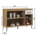 Balcão para Cozinha 120cm 3 Portas 1 Gaveta Valentina Atacama/Off White