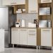 Balcão para Cozinha 120cm 3 Portas 1 Gaveta Valentina Atacama/Off White