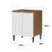 Balcão para Cozinha 70cm 2 Portas 100% MDF Luna Atacama/Branco