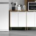 Balcão para Cozinha 70cm 2 Portas 100% MDF Luna Atacama/Branco