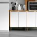 Balcão para Cozinha 70cm 2 Portas 100% MDF Luna Cinamomo/Branco