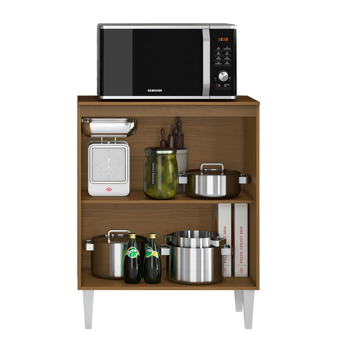 Balcão para Cozinha 70cm 2 Portas Halena Atacama/Off White