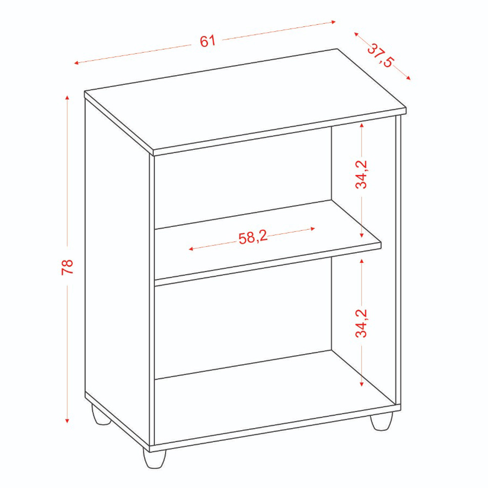 Balcao Multiuso Cozinha 78cm 2 Portas 2003202 Branco ARMoveis