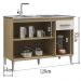 Balcao Para Pia 120cm 2000313 Atacama Off White ARMoveis