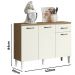 Balcao Pia 120cm Com Tampo 3 Portas 2012182 Atacama Off White Armoveis
