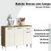 Balcao Pia 120cm Com Tampo 3 Portas 2012182 Atacama Off White Armoveis