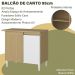 Balcao de Canto 02 Portas 95cm 2002407 Atacama Branco ARMoveis