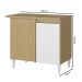 Balcao de Canto 02 Portas 95cm 2002407 Atacama Branco ARMoveis
