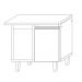 Balcao de Canto 02 Portas 95cm 2002407 Atacama Branco ARMoveis