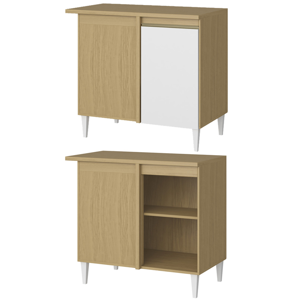 Balcao de Canto 02 Portas 95cm 2002407 Atacama Branco ARMoveis
