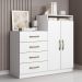 Cômoda Londres 2 Portas e 4 Gavetas Branco - Aramóveis