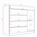 Cômoda Sapateira 5 Gavetas 1 Porta com Porta Joias Oliveira