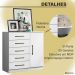 Comoda Mila 05 Gavetas 01 Porta 2014145 Branco ARMoveis