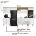 Cozinha Modulada 280cm Completa 06 Peças 20058X03 Atacama Branco ARMoveis
