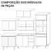 Cozinha Modulada 280cm Completa 06 Peças 20058X03 Atacama Branco ARMoveis