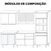 Cozinha Modulada Completa 05 Peças 20058 Atacama Branco ARMoveis