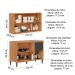 Kit Balcão 3 Portas 2 Gavetas com Armário Aéreo para Cozinha Opala