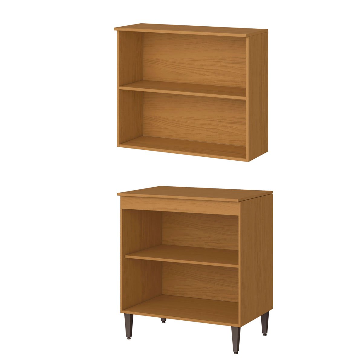 Kit Balcão e Armário Aéreo para Cozinha 80 cm 2 Portas Raiar