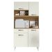 Kit Cozinha 4 Portas 1 Gaveta Hibisco Atacama/Off White