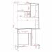 Kit Cozinha 4 Portas 1 Gaveta Hibisco Atacama/Off White