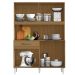 Kit Cozinha 8 Portas 1 Gaveta Cloe Atacama/Off White
