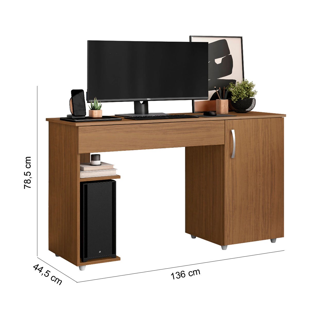Mesa para Computador 1 Porta 1 Gaveta c/ Suporte de CPU Lara Atacama