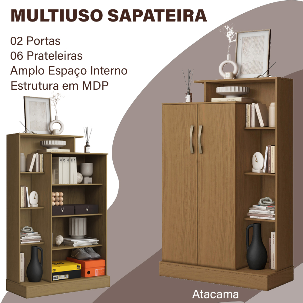 Multiuso Sapateira Flor 02 Portas 2000199 Atacama ARMoveis